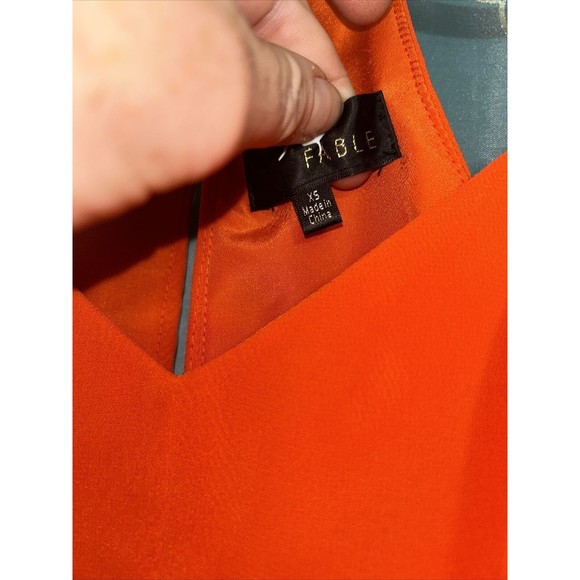 Fable Xs Dress. Fit And Flare. Side Back Cut Outs. Slit Back. Adjust Straps. - Picture 4 of 10